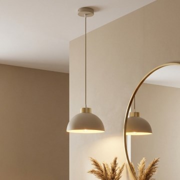 Brilagi - Lustru suspendat pe cablu 1xE27/60W/230V Ø 18 cm, bej/auriu