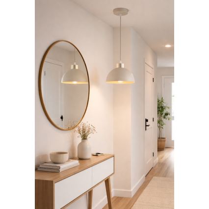 Brilagi - Lustru suspendat pe cablu 1xE27/60W/230V Ø 18 cm, bej/auriu