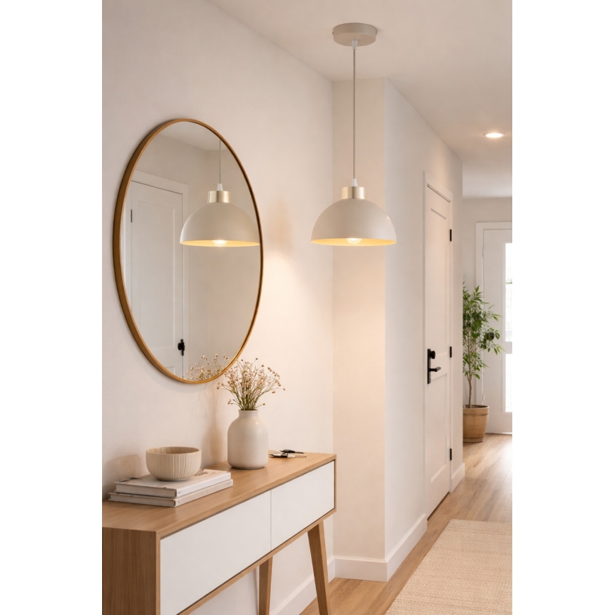 Brilagi - Lustru suspendat pe cablu 1xE27/60W/230V Ø 18 cm, bej/auriu