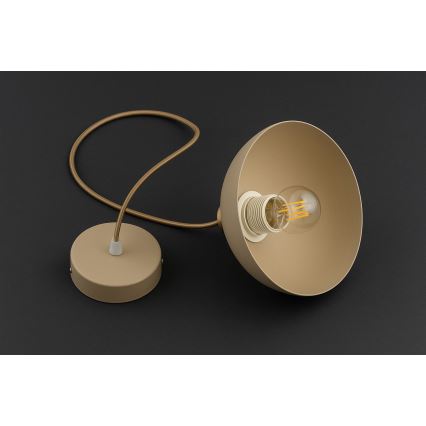 Brilagi - Lustru suspendat pe cablu 1xE27/60W/230V Ø 18 cm, bej/auriu