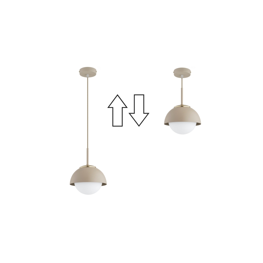 Brilagi - Lustru suspendat pe cablu 1xE27/60W/230V, Ø 18 cm, bej/auriu