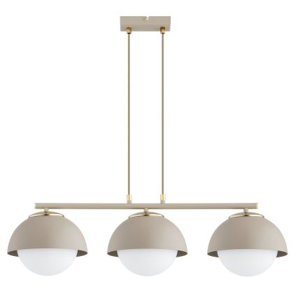 Brilagi - Lustru suspendat pe cablu 3xE27/60W/230V bej/auriu