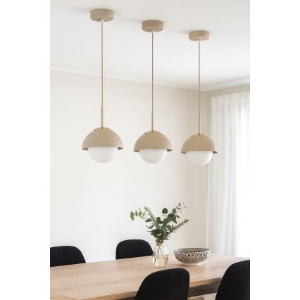 Brilagi - Lustru suspendat pe cablu COSMO 1xE27/60W/230V, Ø 18 cm, bej/auriu