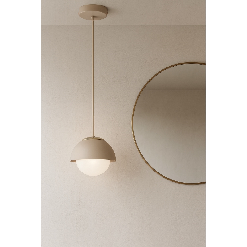 Brilagi - Lustru suspendat pe cablu COSMO 1xE27/60W/230V, Ø 18 cm, bej/auriu