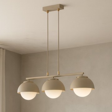 Brilagi - Lustru suspendat pe cablu COSMO 3xE27/60W/230V bej/auriu
