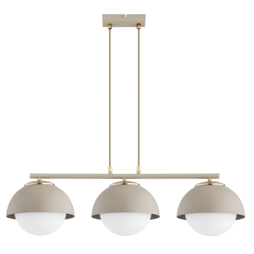 Brilagi - Lustru suspendat pe cablu COSMO 3xE27/60W/230V bej/auriu