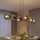 Brilagi - Lustru suspendat pe cablu DIOR 6xE27/60W/230V negru/gri fumuriu