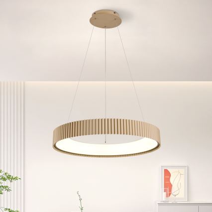 Brilagi - Lustră LED dimabilă suspendată pe cablu FALCON MODERN LED/54W/230V 3000-6500K Ø 60 cm bej + telecomandă