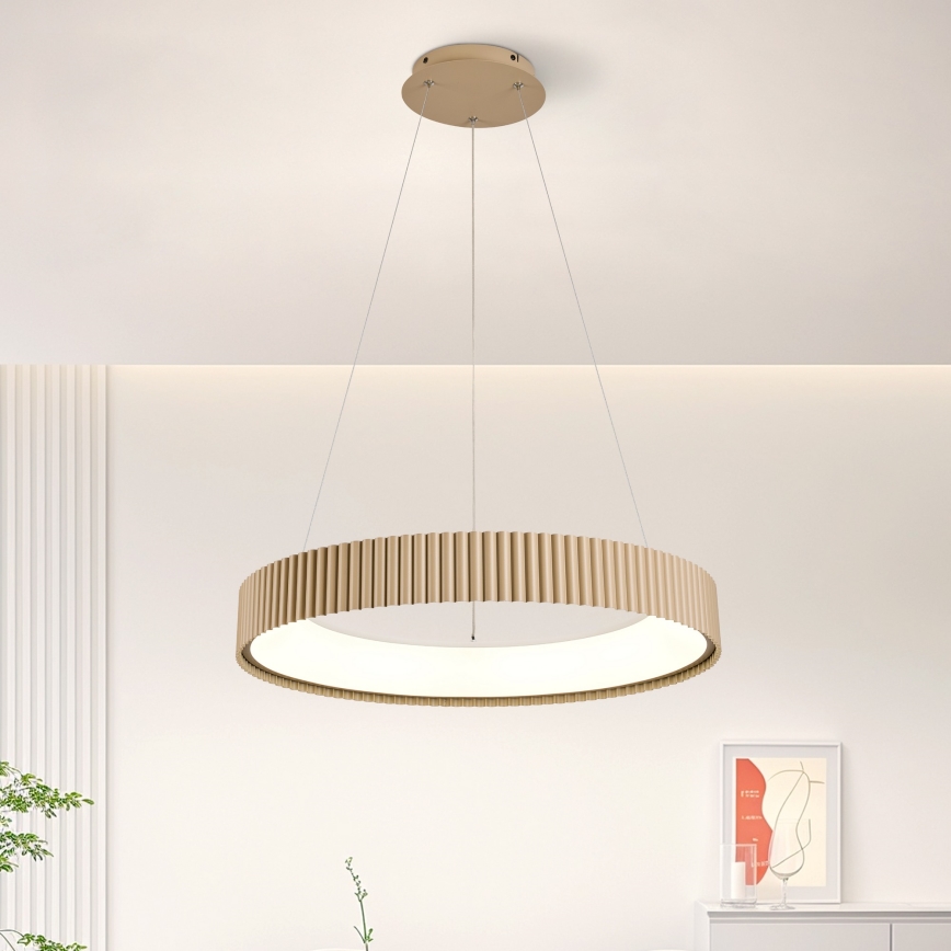 Brilagi - Lustră LED dimabilă suspendată pe cablu FALCON MODERN LED/54W/230V 3000-6500K Ø 60 cm bej + telecomandă