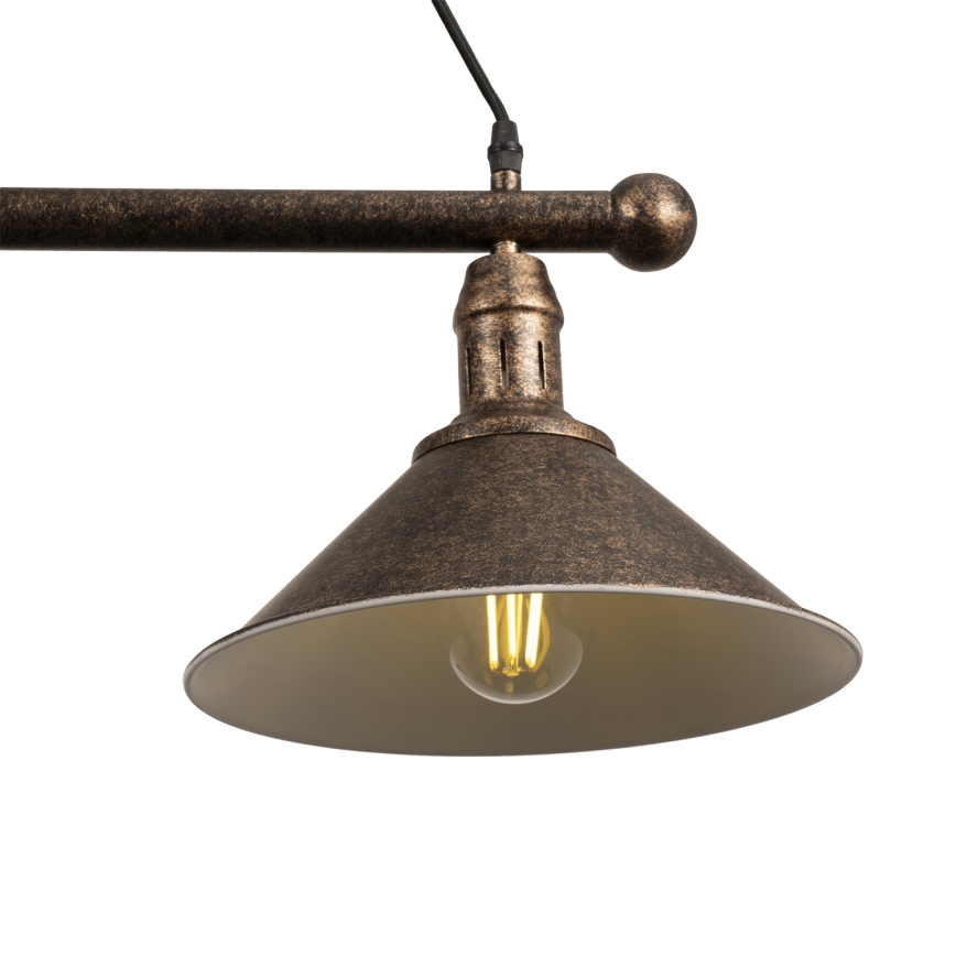 BRILAGI - Lustru suspendat pe cablu FORGE 3xE27/60W/230V cupru/patină