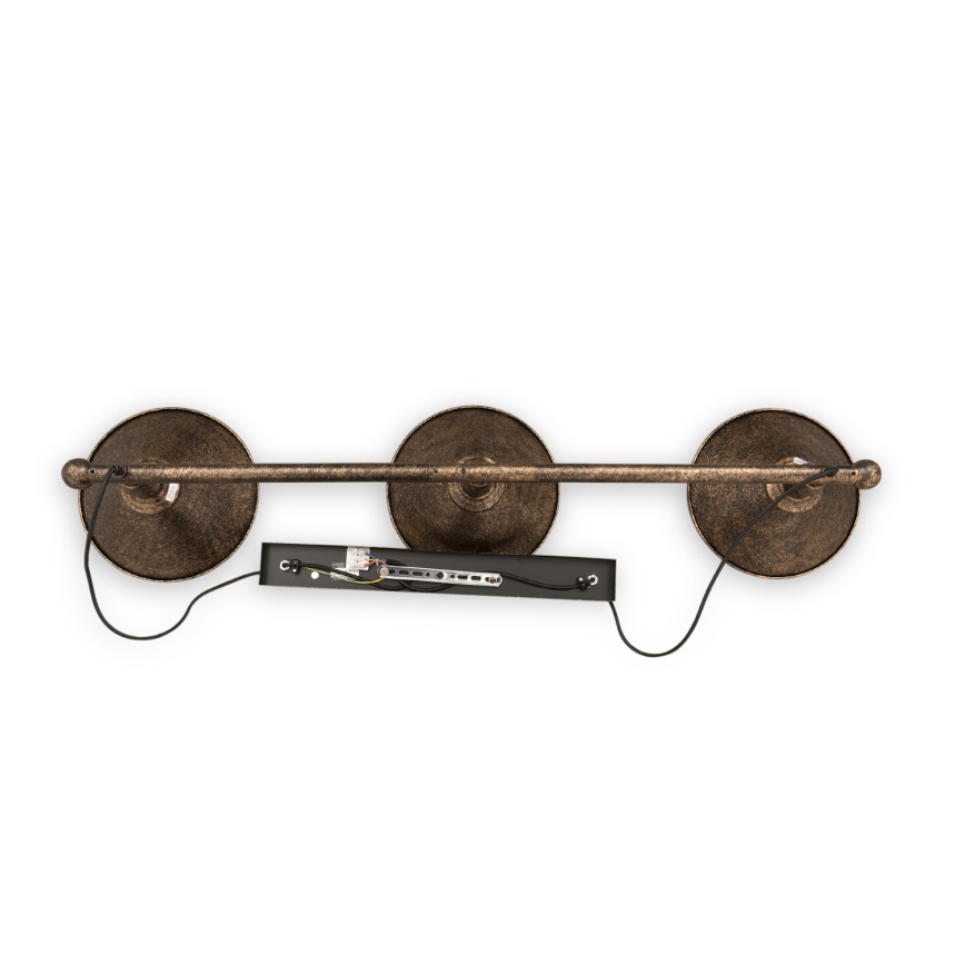 BRILAGI - Lustru suspendat pe cablu FORGE 3xE27/60W/230V cupru/patină