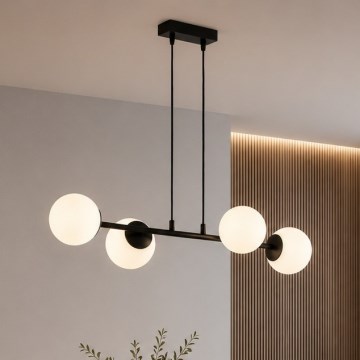 Brilagi - Lustru suspendat pe cablu MILO 4xE27/60W/230V negru