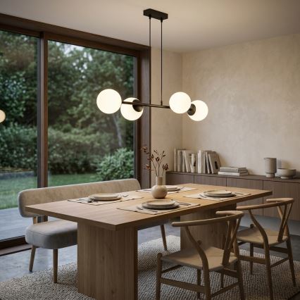 Brilagi - Lustru suspendat pe cablu MILO 4xE27/60W/230V negru