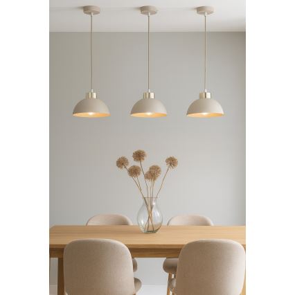 Brilagi - Lustru suspendat pe cablu MOON 1xE27/60W/230V Ø 18 cm, bej/auriu
