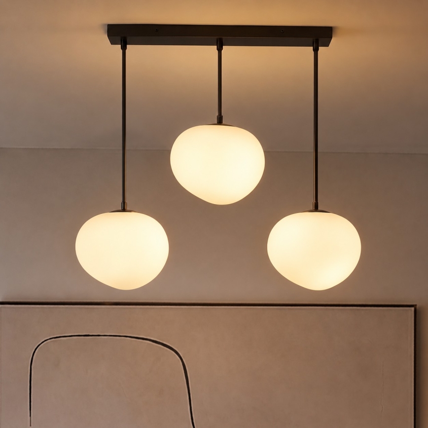 BRILAGI - Lustru suspendat pe cablu PEBBLES 3xE27/40W/230V negru