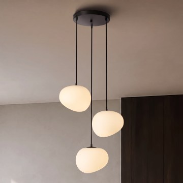 BRILAGI - Lustru suspendat pe cablu PEBBLES 3xE27/40W/230V Ø 42 cm negru