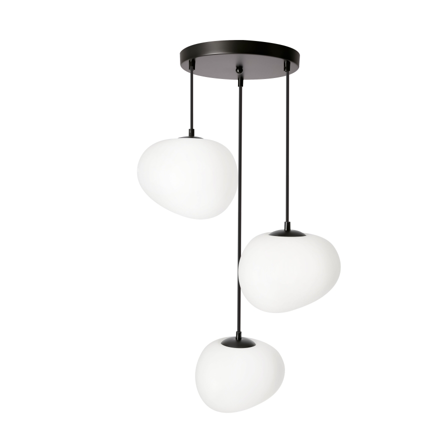 BRILAGI - Lustru suspendat pe cablu PEBBLES 3xE27/40W/230V Ø 42 cm negru