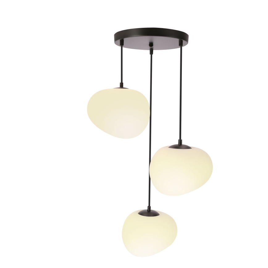 BRILAGI - Lustru suspendat pe cablu PEBBLES 3xE27/40W/230V Ø 42 cm negru
