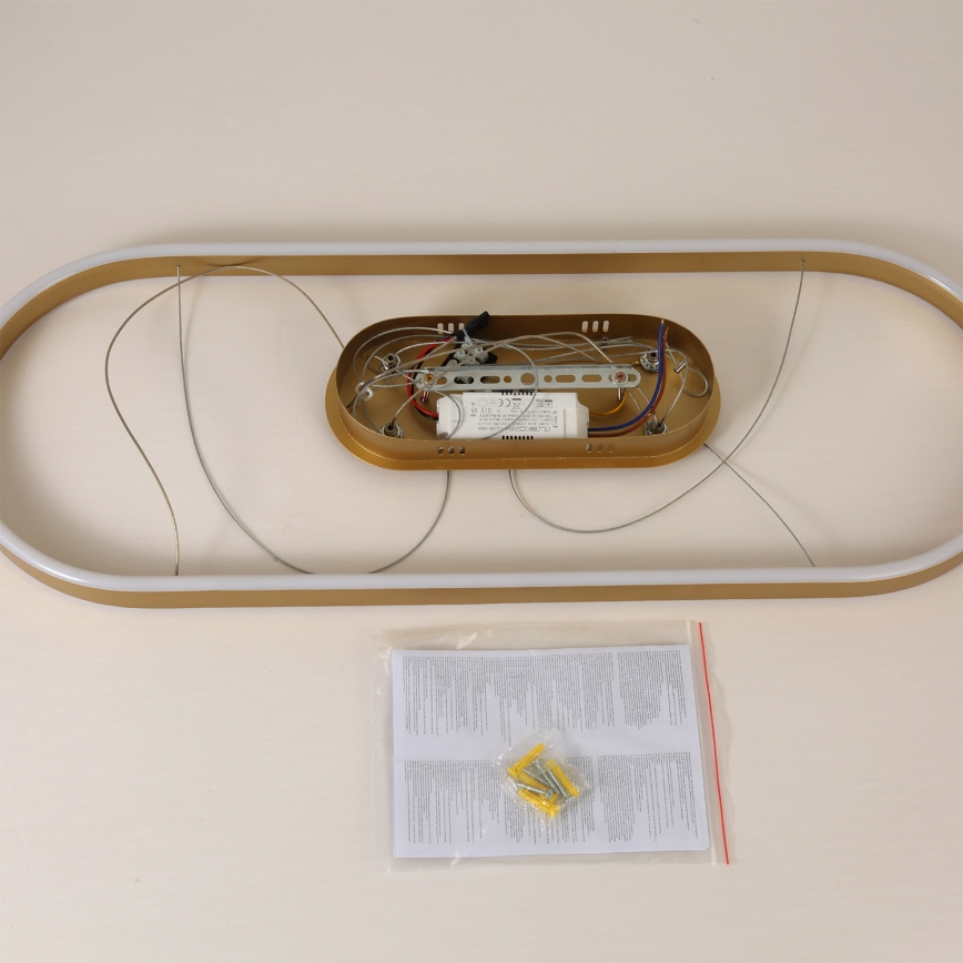 Brilagi - Lustru suspendat pe cablu PONDIE LED/44W/230V 80x30 cm auriu