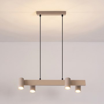 Brilagi - Lustru suspendat pe cablu SELE 4xGU10/30W/230V bej