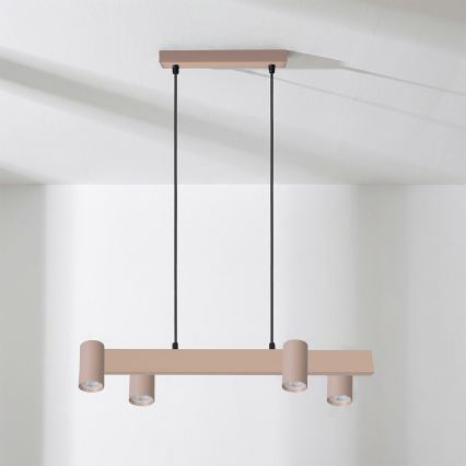 Brilagi - Lustru suspendat pe cablu SELE 4xGU10/30W/230V bej