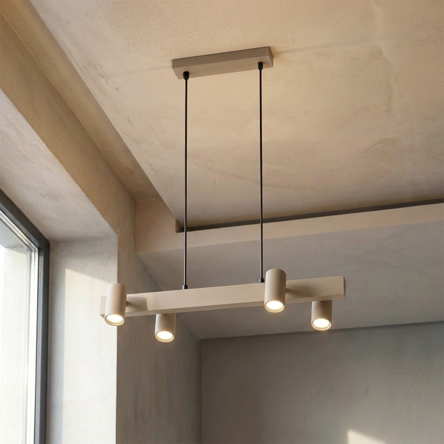 Brilagi - Lustru suspendat pe cablu SELE 4xGU10/30W/230V bej