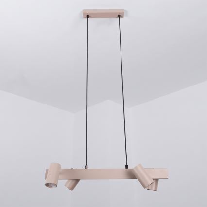 Brilagi - Lustru suspendat pe cablu SELE 4xGU10/30W/230V bej