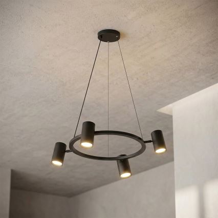 Brilagi - Lustru suspendat pe cablu SELE 4xGU10/30W/230V negru