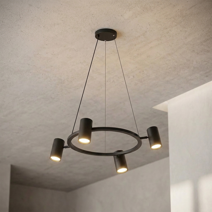 Brilagi - Lustru suspendat pe cablu SELE 4xGU10/30W/230V negru