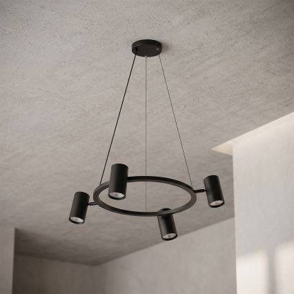 Brilagi - Lustru suspendat pe cablu SELE 4xGU10/30W/230V negru