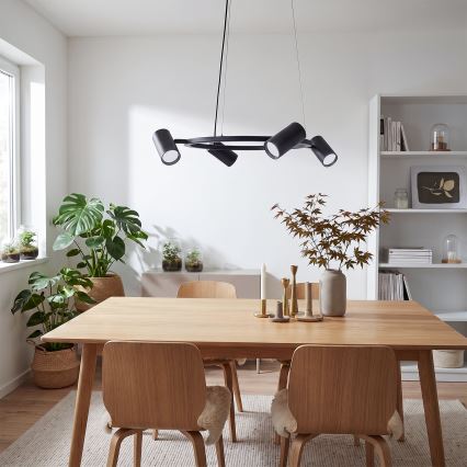 BRILAGI - Lustru suspendat pe cablu SELE 4xGU10/30W/230V negru