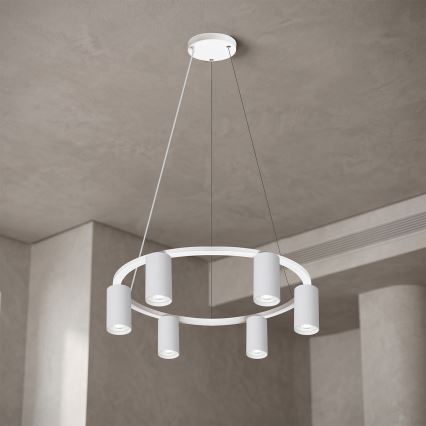 Brilagi - Lustru suspendat pe cablu SELE 6xGU10/30W/230V alb