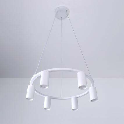 BRILAGI - Lustru suspendat pe cablu SELE 6xGU10/30W/230V alb