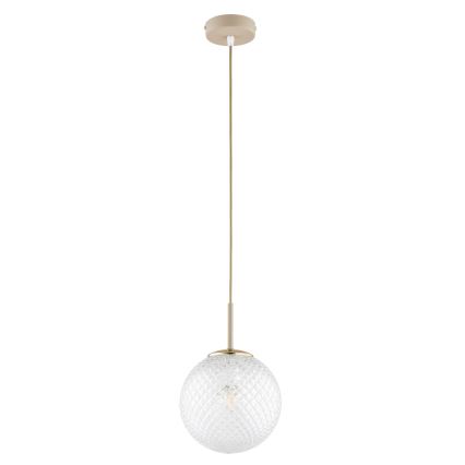 Brilagi - Lustru suspendat pe cablu STELLA 1xE27/60W/230V Ø 18 cm bej/auriu