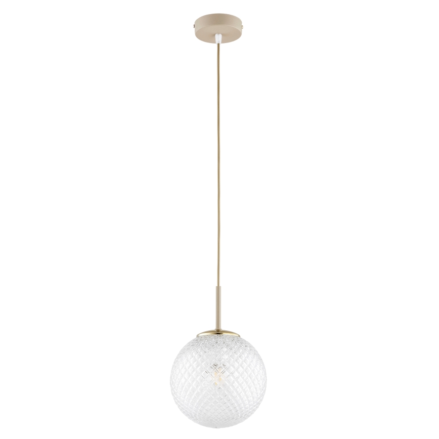 Brilagi - Lustru suspendat pe cablu STELLA 1xE27/60W/230V Ø 18 cm bej/auriu