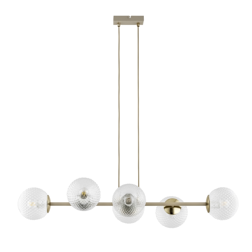 Brilagi - Lustru suspendat pe cablu STELLA 6xE27/60W/230V bej/auriu