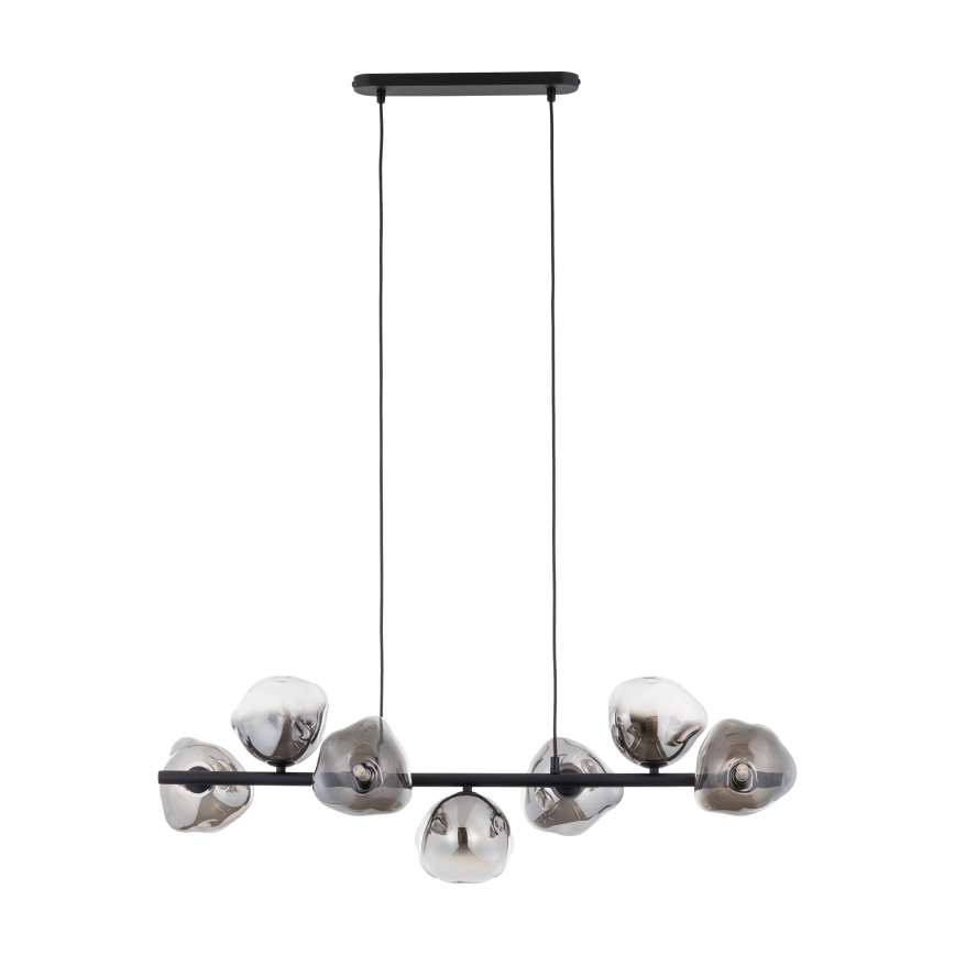 Brilagi - Lustru suspendat pe cablu VULCANO 7xG9/8W/230V negru/negru fumuriu
