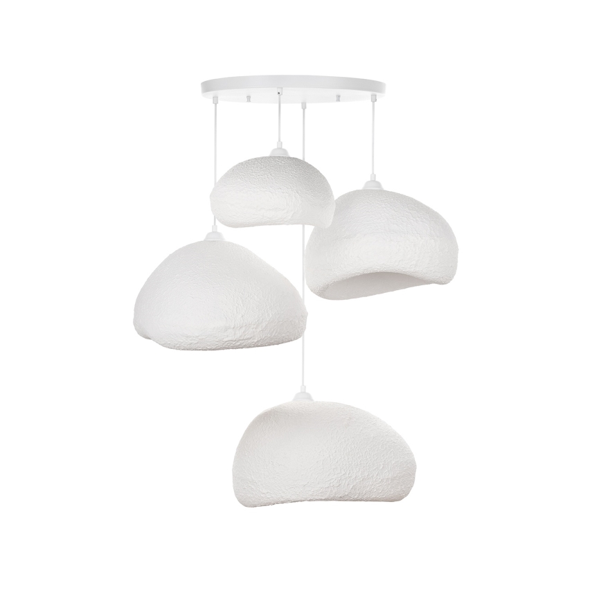 Brilagi - Lustru suspendat pe cablu WABI SABI 4xE27/40W/230V Ø 95 cm alb