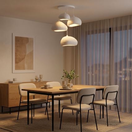 Brilagi - Lustru suspendat pe cablu WABI SABI 4xE27/40W/230V Ø 95 cm alb