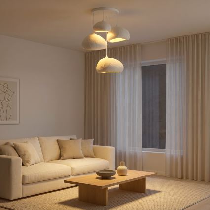 Brilagi - Lustru suspendat pe cablu WABI SABI 4xE27/40W/230V Ø 95 cm alb