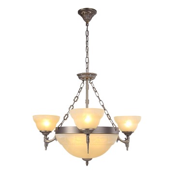 Brilagi - Lustru suspendat pe lanț DAHLIA 6xE27/40W/230V diam. 74 cm alamă