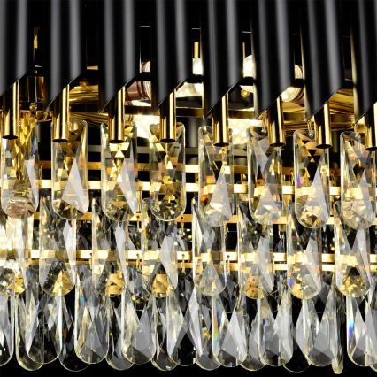 Brilagi - Lustru suspendat pe lanț ECLIPSE 10xE14/10W/230V 78x28 cm negru/auriu