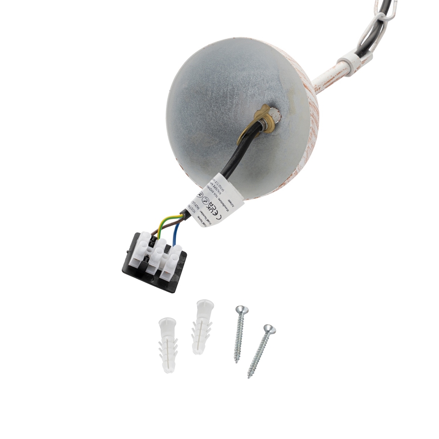 Brilagi - Lustru suspendat pe lanț PYRONIC 1xE27/40W/230V Ø32 cm crem/patină