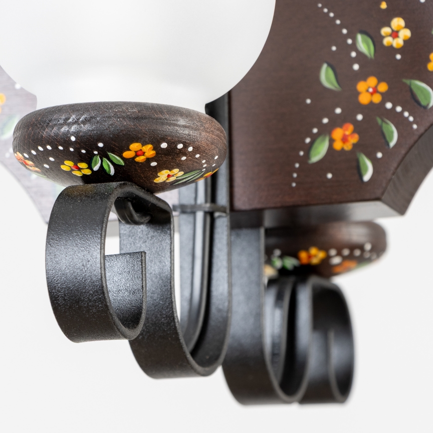 Brilagi - Lustru suspendat pe lanț QUEEN 2xE14/40W/230V fag/wenge