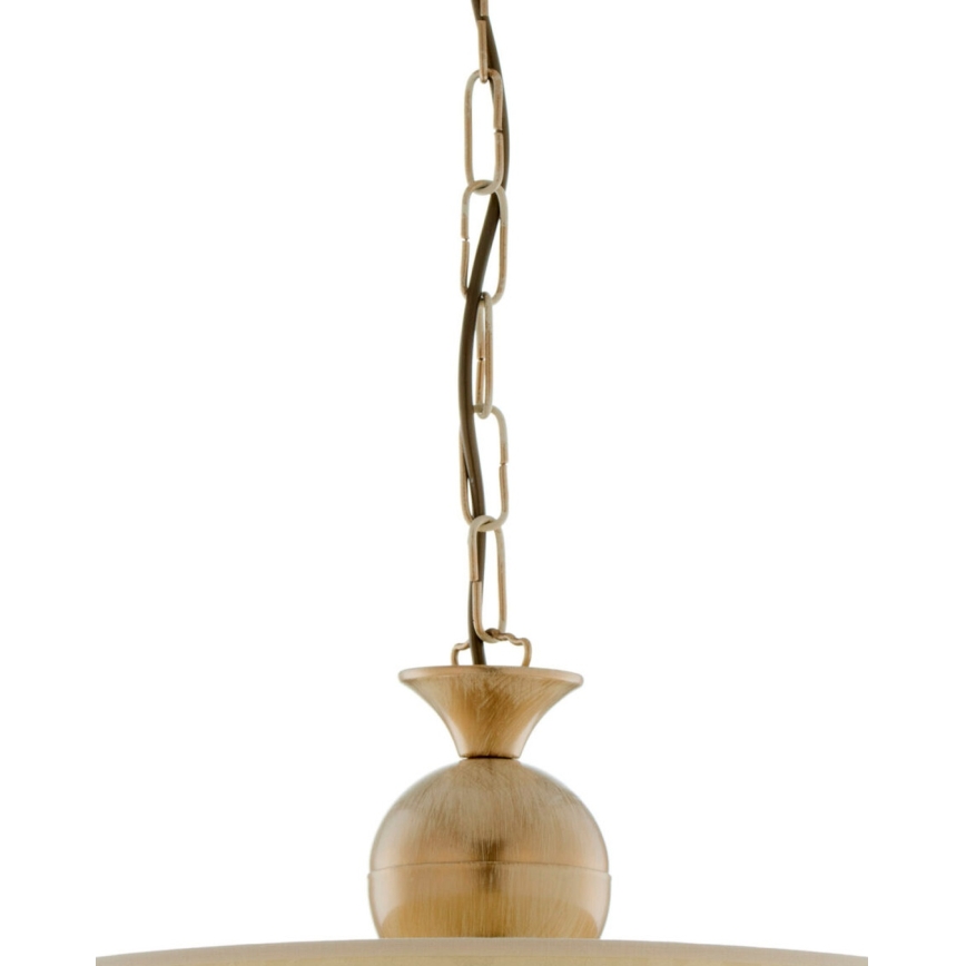 Brilagi - Lustru suspendat pe lanț SAPHIRE 1xE27/15W/230V crem/auriu/patină