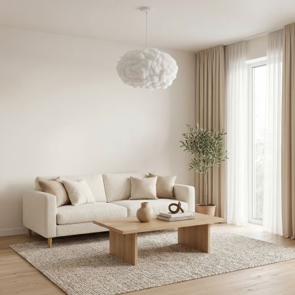 Brilagi - Lustru suspendat SOLEAIR, 2xE27/40W/230V, Ø 60 cm, alb