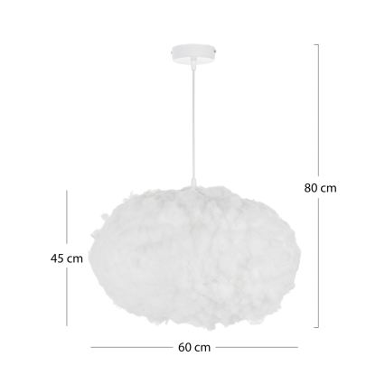 Brilagi - Lustru suspendat SOLEAIR, 2xE27/40W/230V, Ø 60 cm, alb