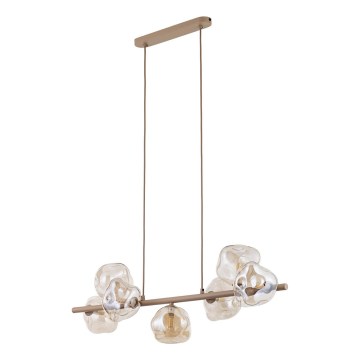 Brilagi - Lustru suspendat VULCANO pe cablu, 7xG9/8W/230V, bej/bej fumuriu
