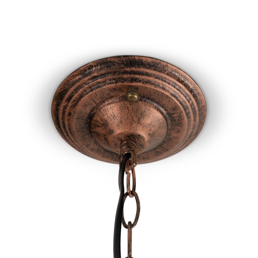 Brilagi - Lustru Tiffany din vitralii JUNGLE, cu lanț, 1x E27/60W/230V, diametru 40 cm