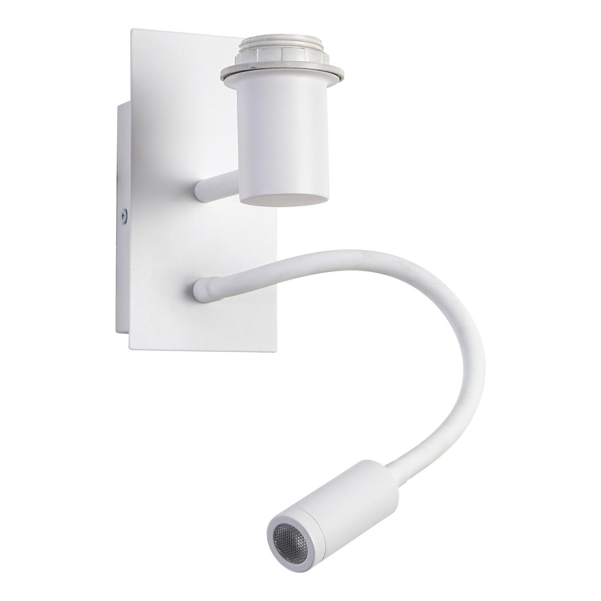 Brilagi - Lampă de perete LED flexibilă NUBILA 1xE27/25W/230V + LED/3W alb/gri deschis
